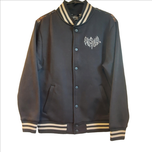 Rebel Vengeance Bomber Style Black Jacket Sz S